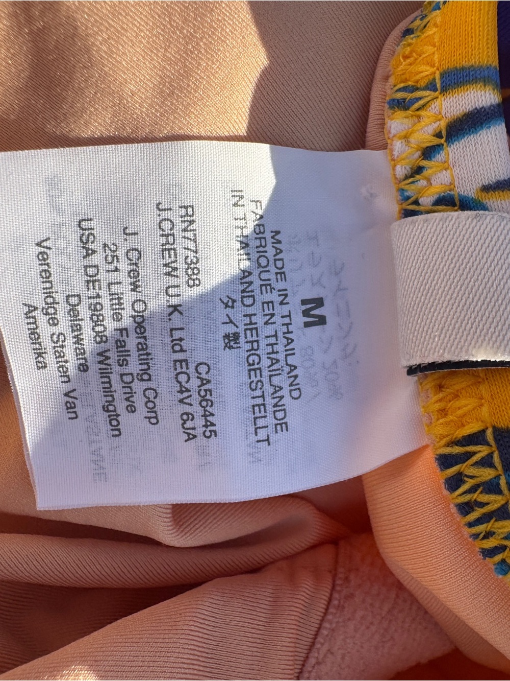 J. Crew Yellow Floral Swimsuit with Blue Accents - Picture 3 of 7